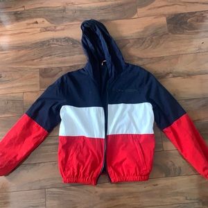 full zip red white and blue jacket